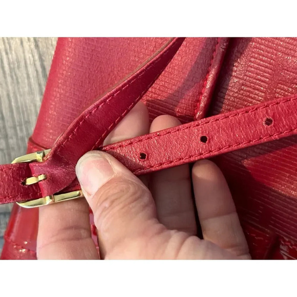 Fendi Red Leather rare handbag purse crossbody vintage - Picture 11 of 16